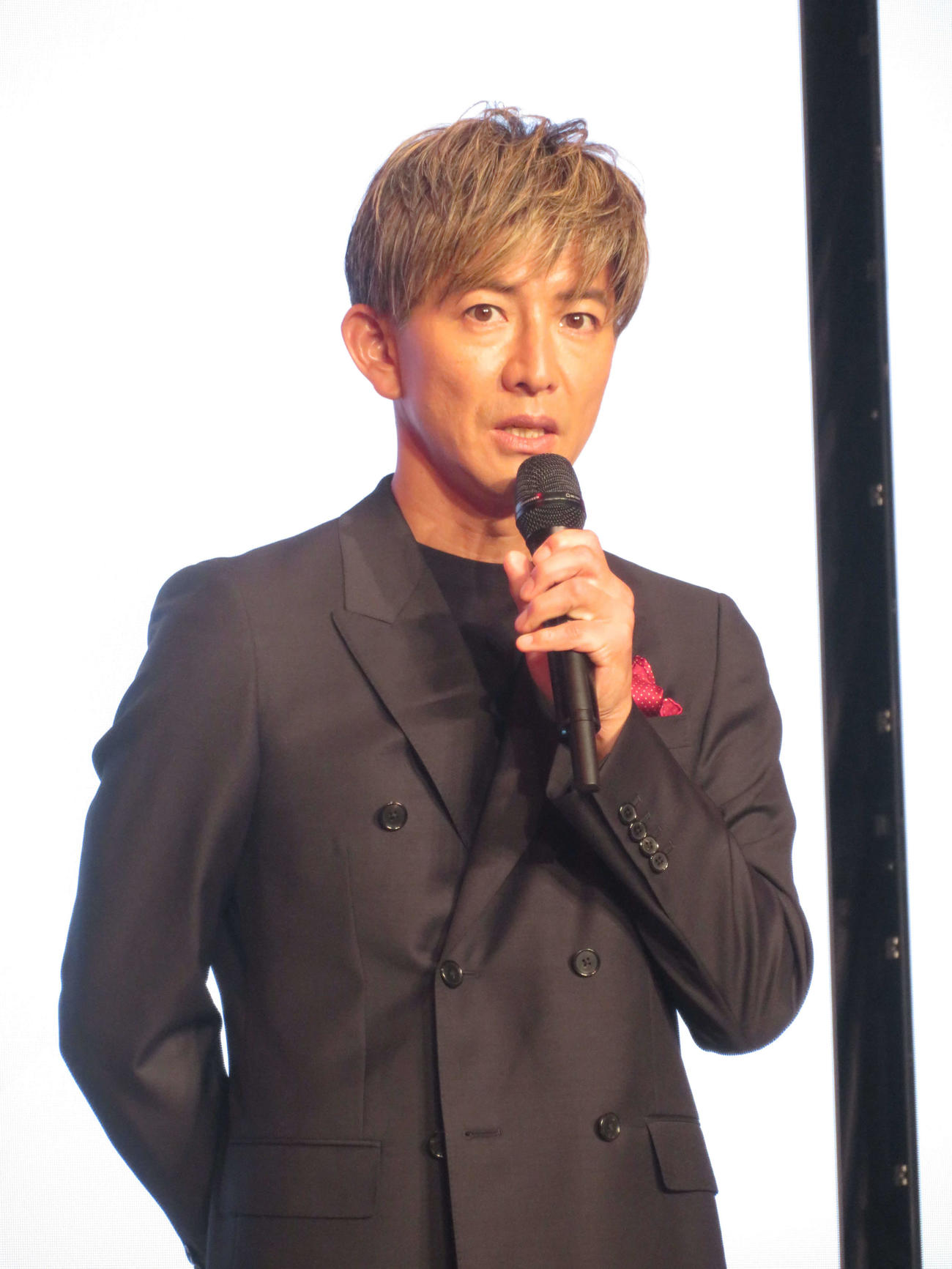 三菱UFJフィナンシャル・グループ「新TVCM発表会」に出席した木村拓哉