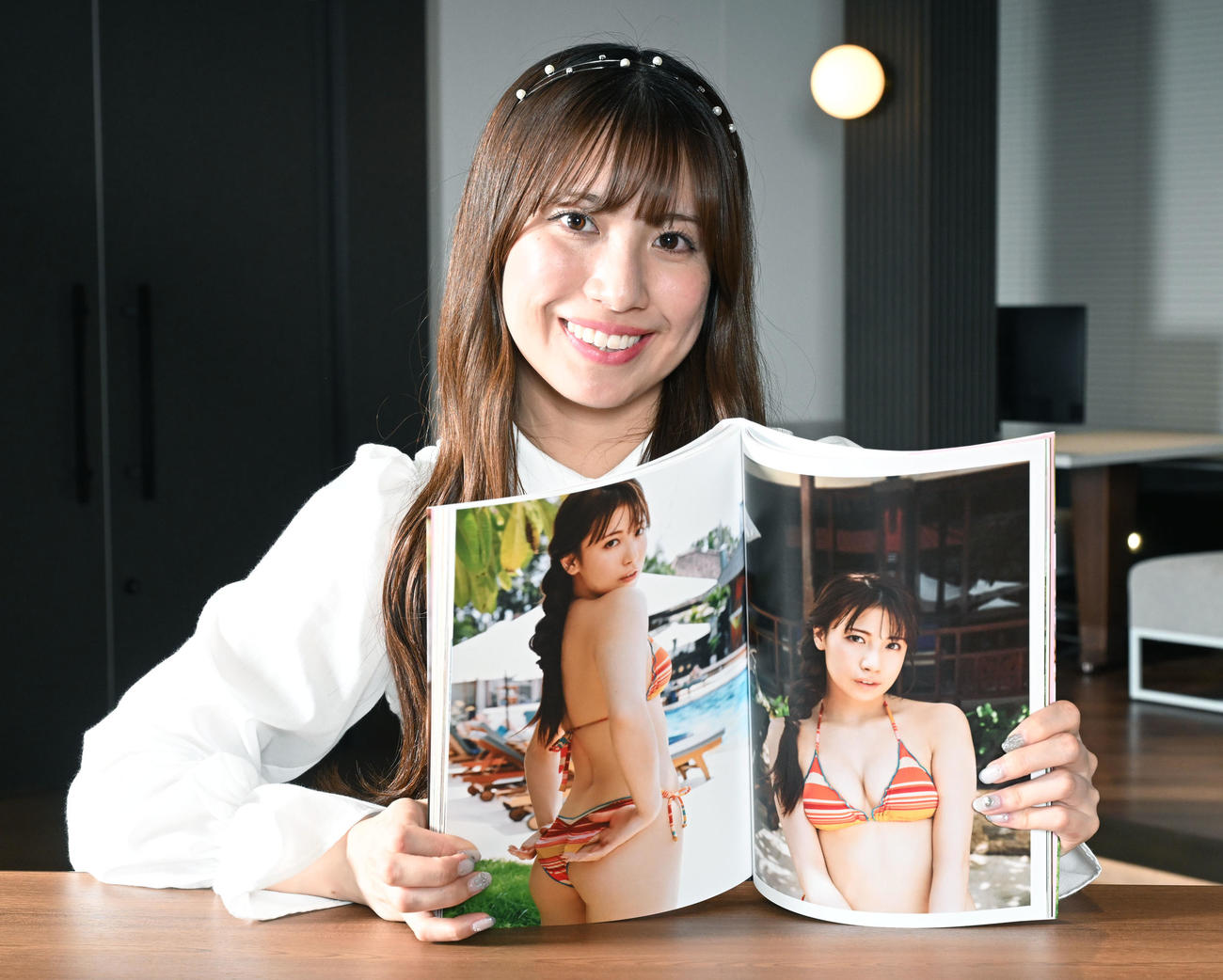1st写真集「無敵の素顔」を発売する東京女子プロレスで活躍する元SKE48の荒井優希（25年5月撮影）