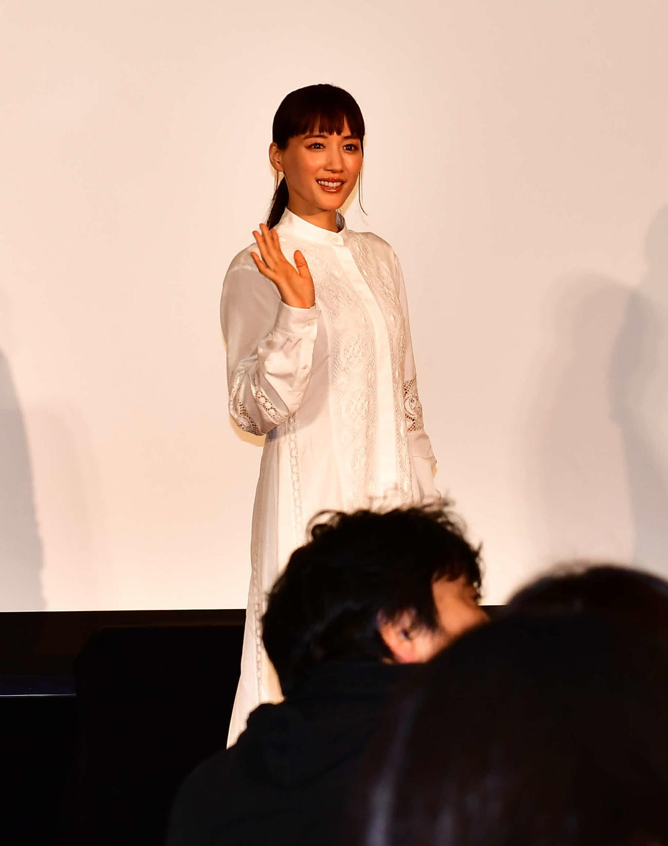 NHK主演連続ドラマ「ひとりでしにたい」の取材会に出席した綾瀬はるか（撮影・松尾幸之介）