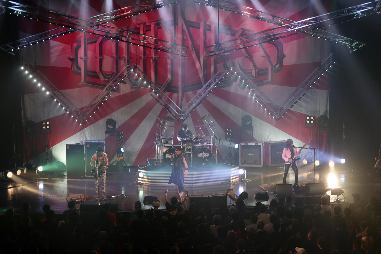 2025年5月18日、アルバム「THUNDER IN THE EAST」発売40周年記念完全再現ライヴを行ったラウドネス（撮影・柴田隆二）