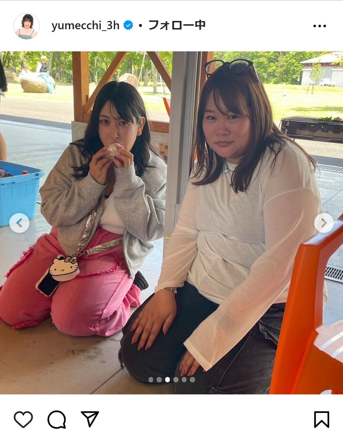 ゆめっちのインスタグラムから