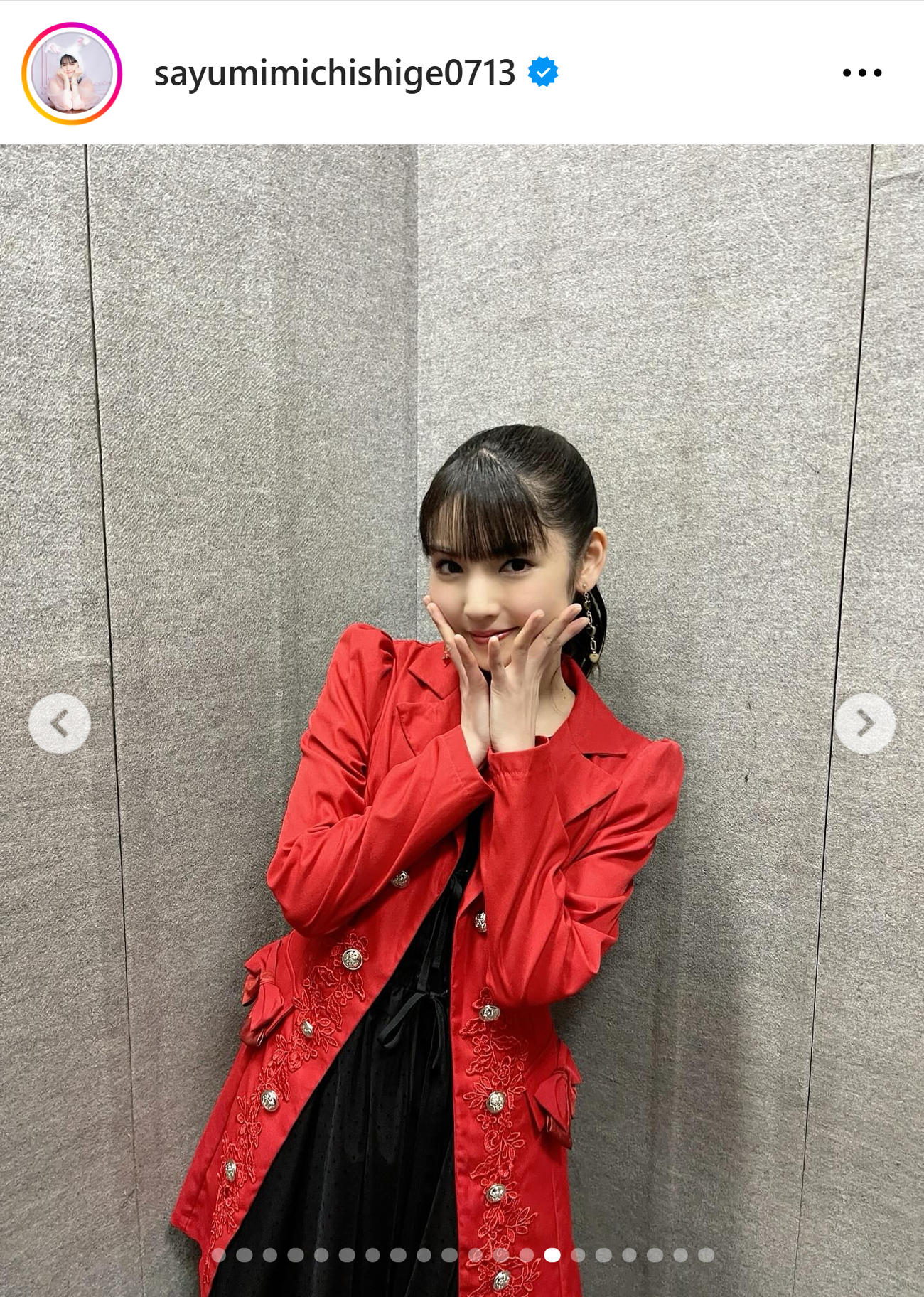 道重さゆみのインスタグラムから