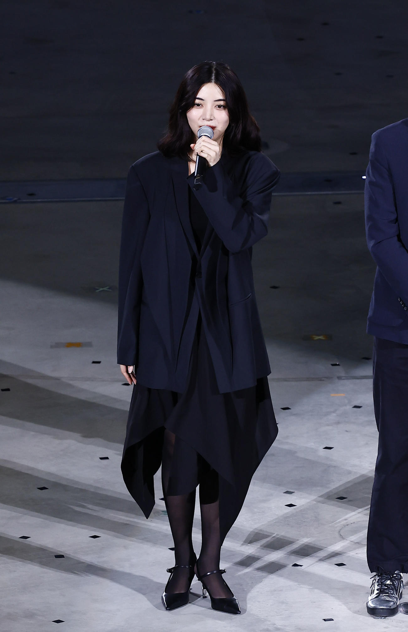 「IGアリーナ」開業式典に登場した池田エライザ（撮影・藤尾明華）