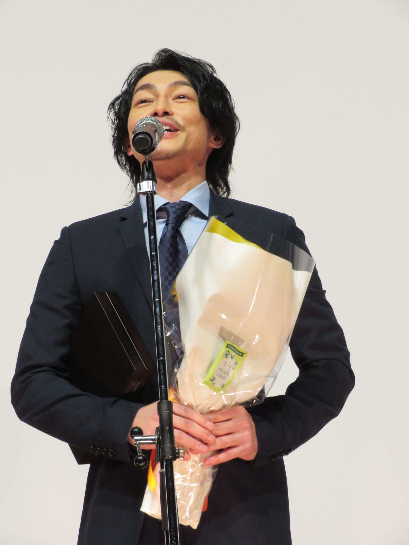 第34回日本映画プロフェッショナル大賞授賞式で「辰巳」で主演男優賞受賞の遠藤雄弥（撮影・村上幸将）