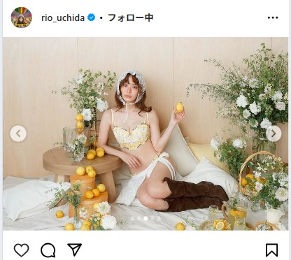 内田理央のインスタグラムから