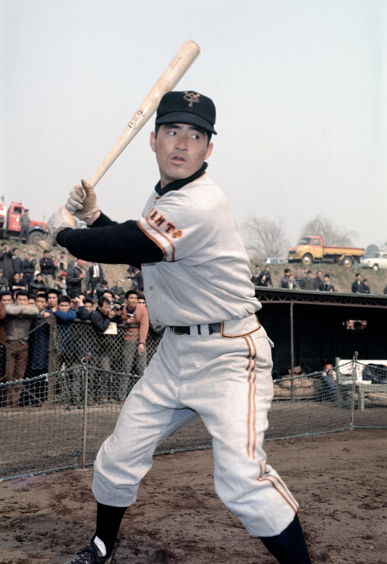 トスバッティングをする長嶋茂雄（1967年）