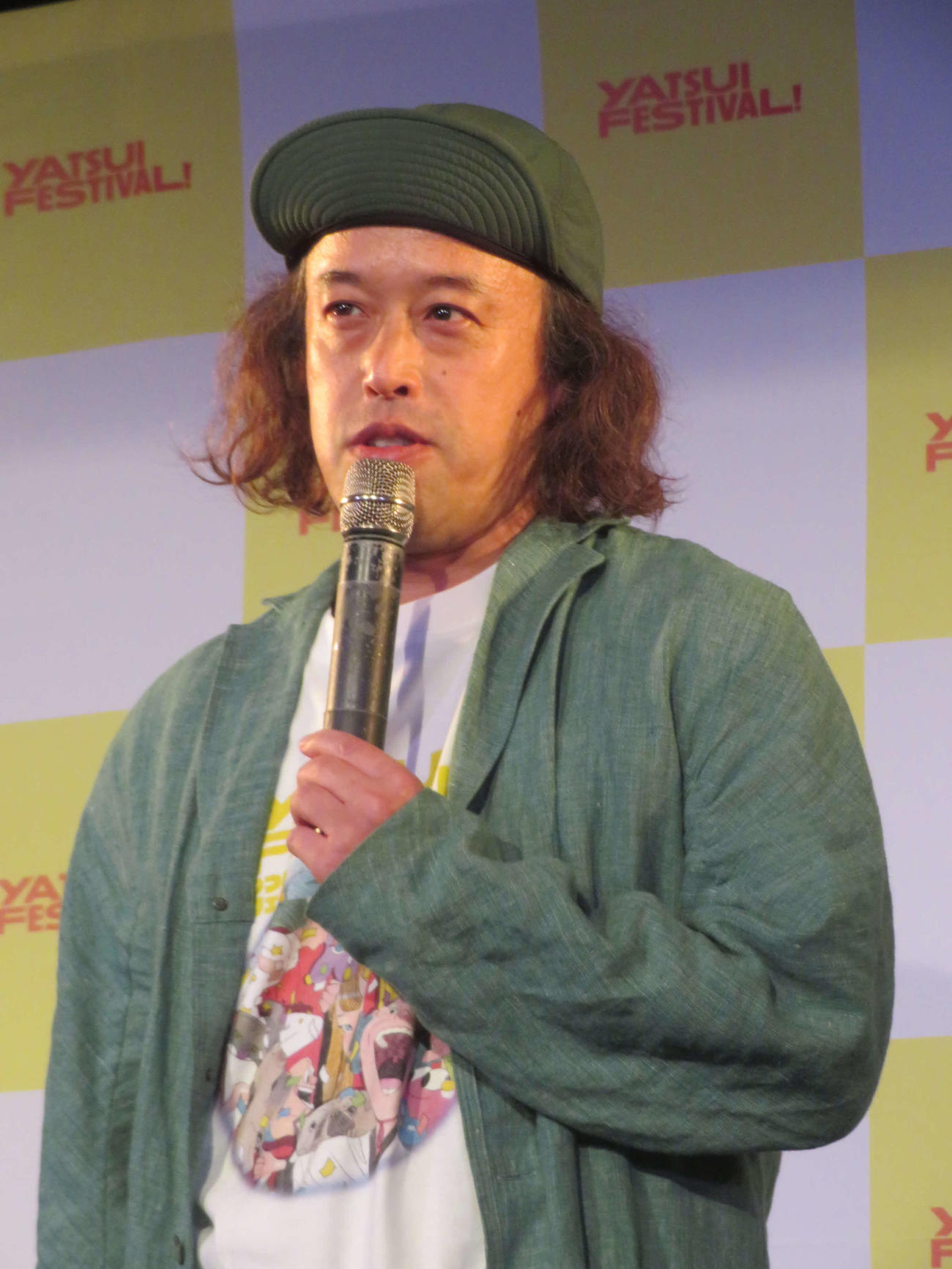 「YATSUI FESTIVAL! 2025」記者会見に出席したやついいちろう（撮影・川田和博）
