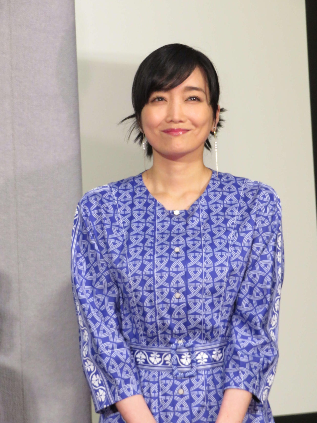NHK夜ドラ「あおぞらビール」試写会・会見で笑顔の佐藤江梨子（撮影・村上幸将）