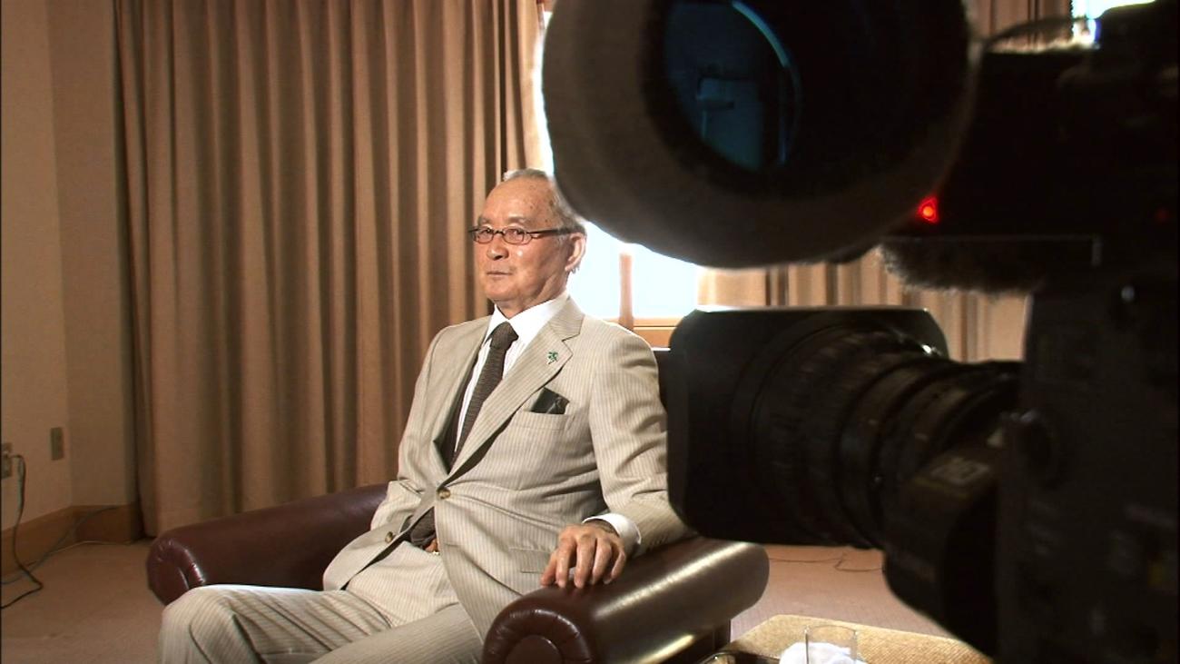 NHKスペシャル「さよならミスタープロ野球　長嶋茂雄」番組画像。長嶋茂雄さんの取材風景