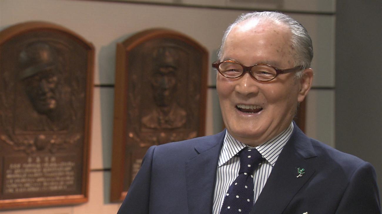 NHKスペシャル「さよならミスタープロ野球　長嶋茂雄」番組画像。笑顔の長嶋茂雄さん