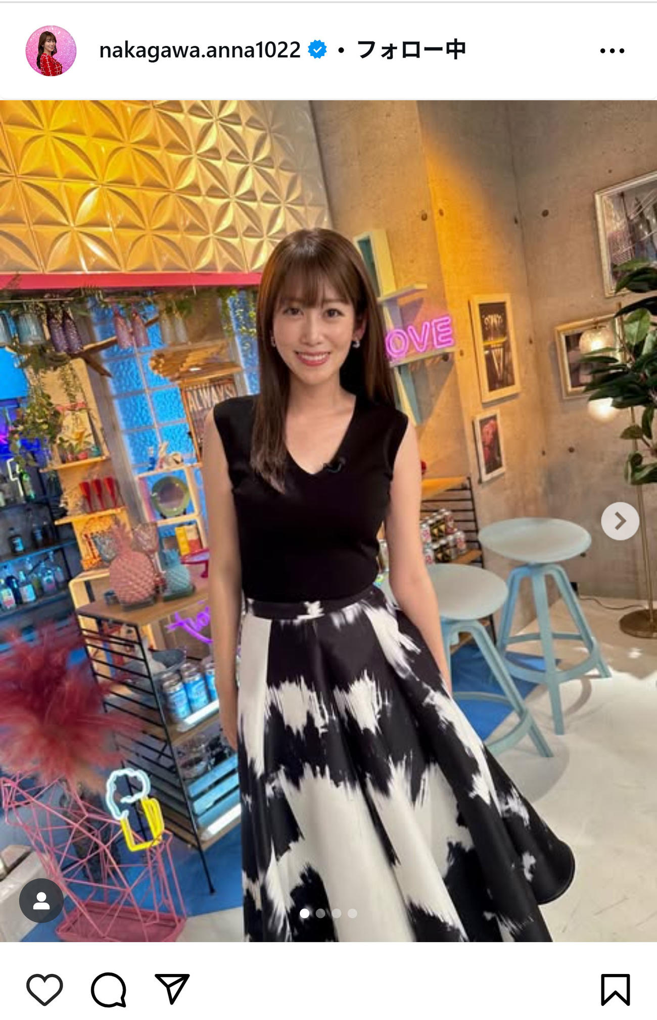 中川安奈のインスタグラムから