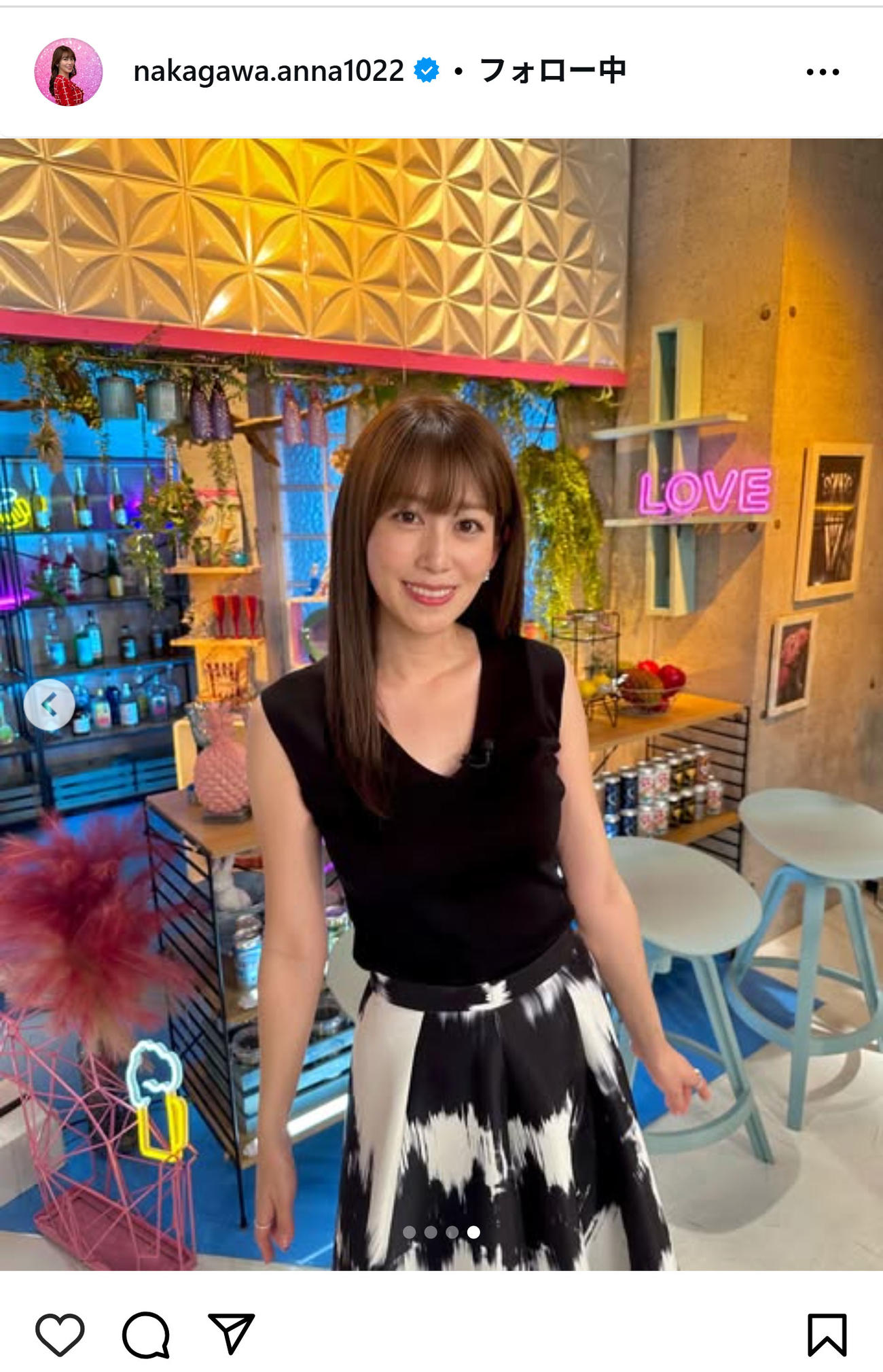 中川安奈のインスタグラムから