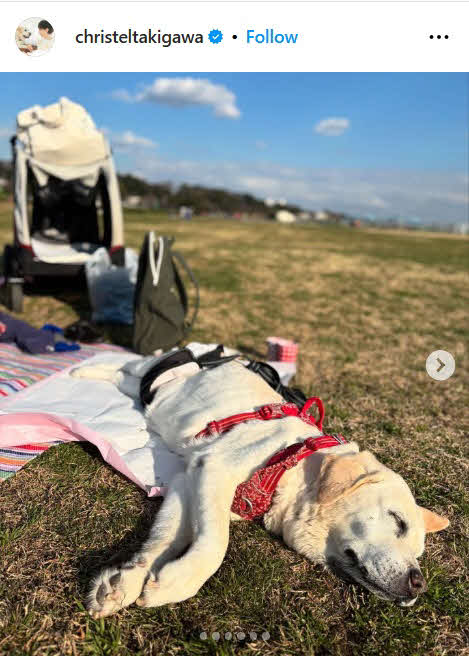 3月23日の滝川クリステルのインスタグラムから