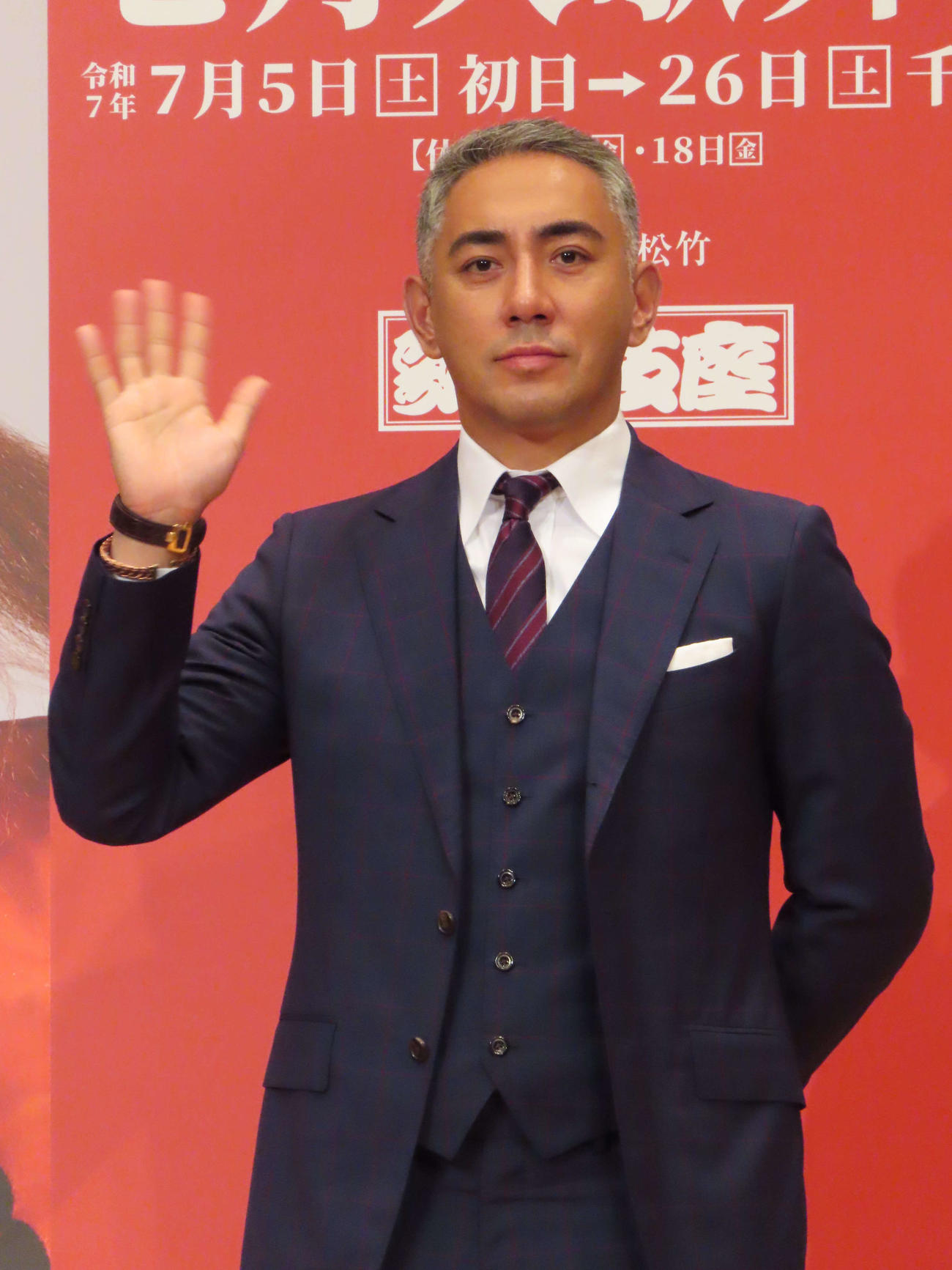 「七月大歌舞伎」の取材会を行った市川團十郎