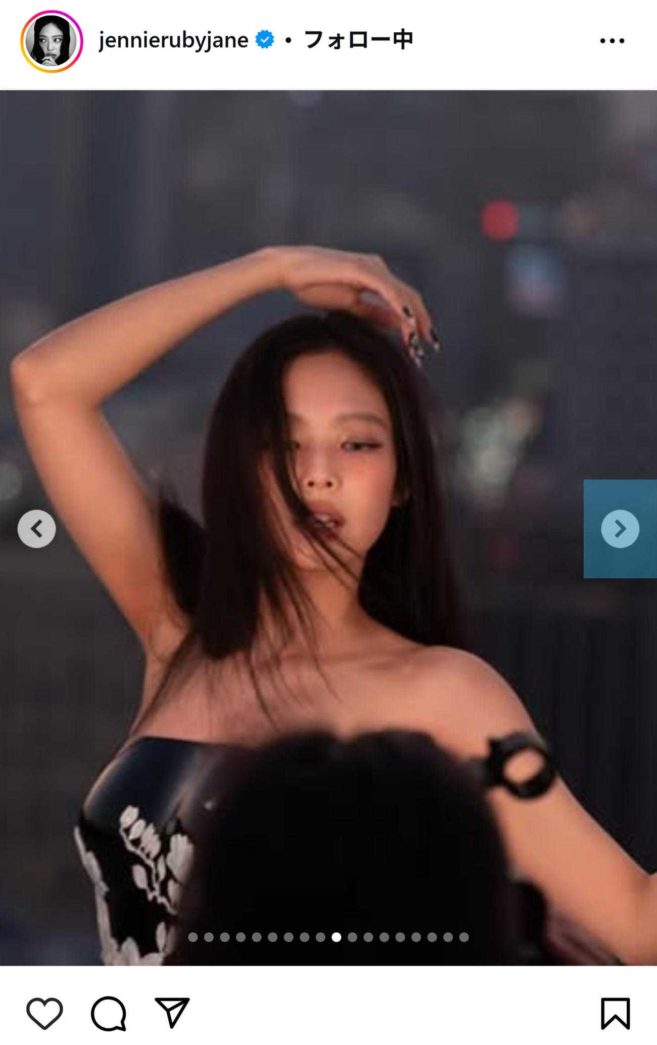 BLACKPINK・JENNIEのインスタグラムから