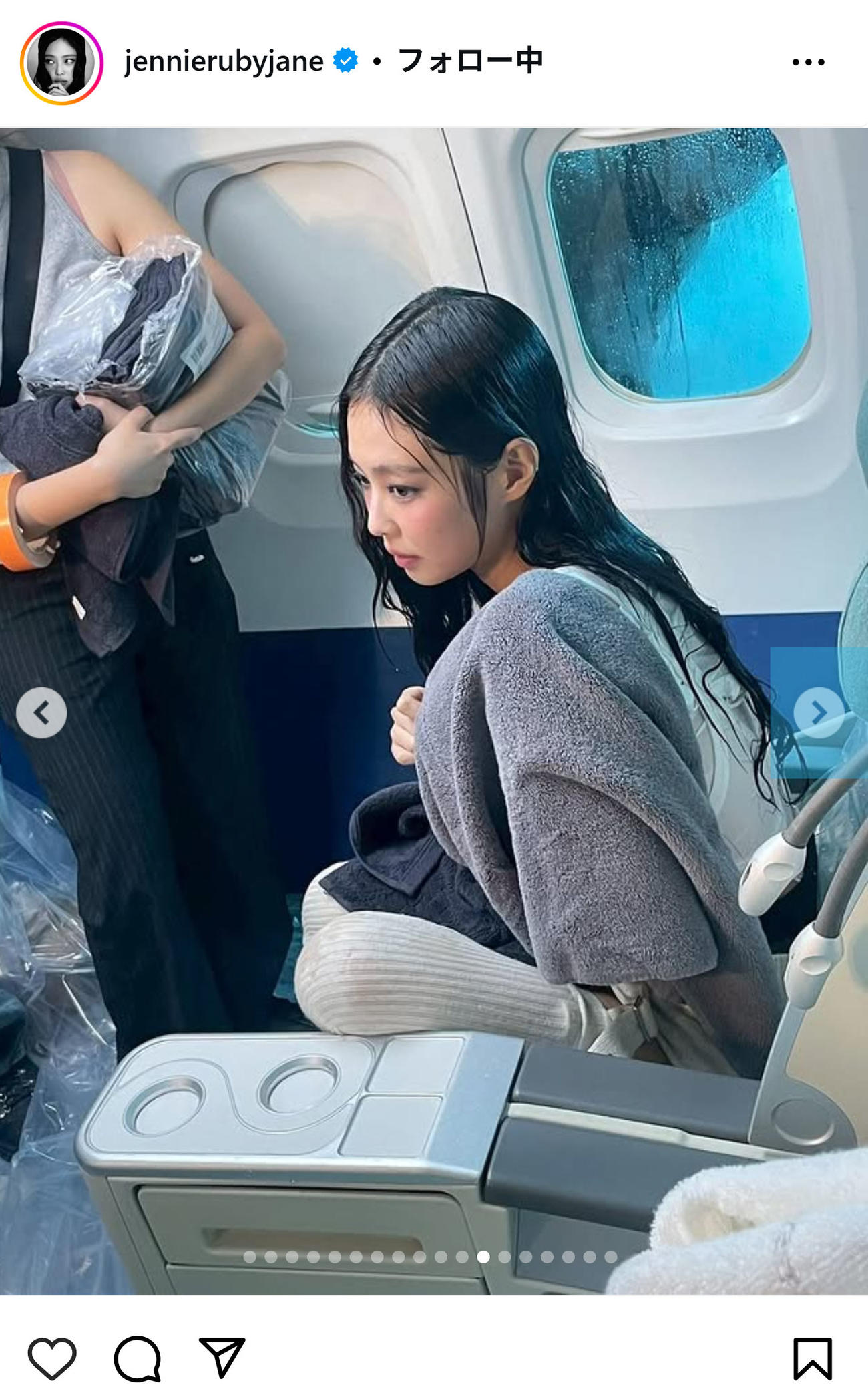 BLACKPINK・JENNIEのインスタグラムから