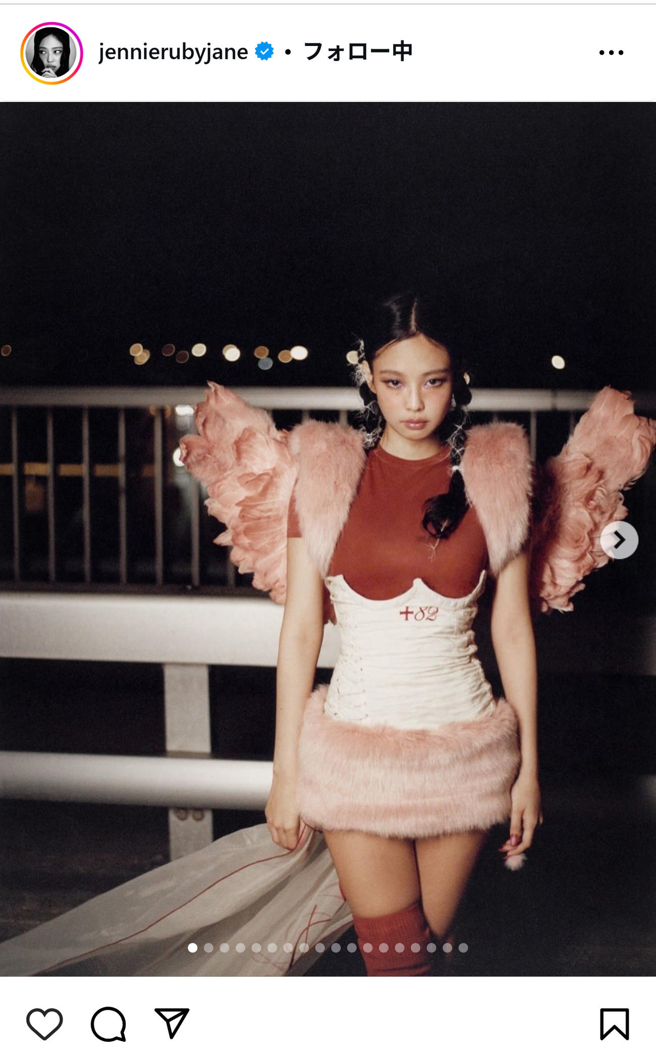 BLACKPINK・JENNIEのインスタグラムから