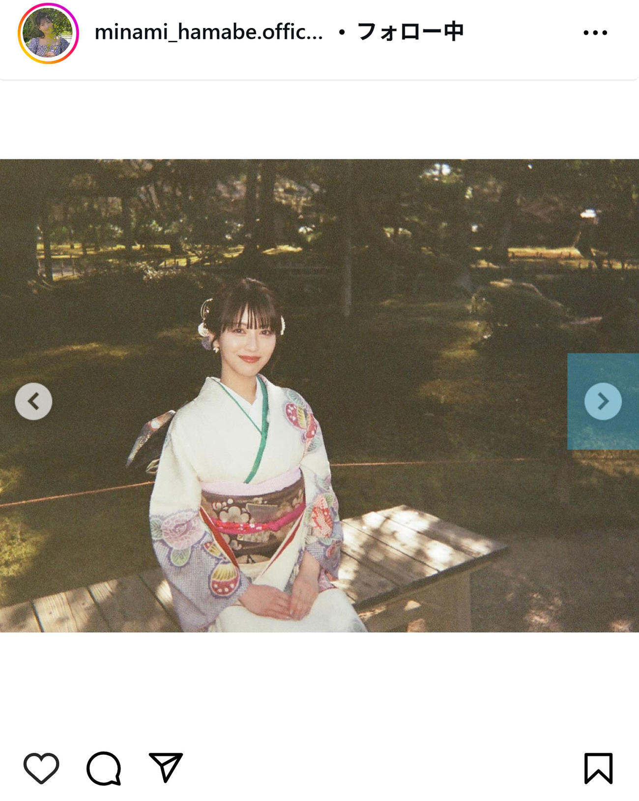 浜辺美波のインスタグラムから