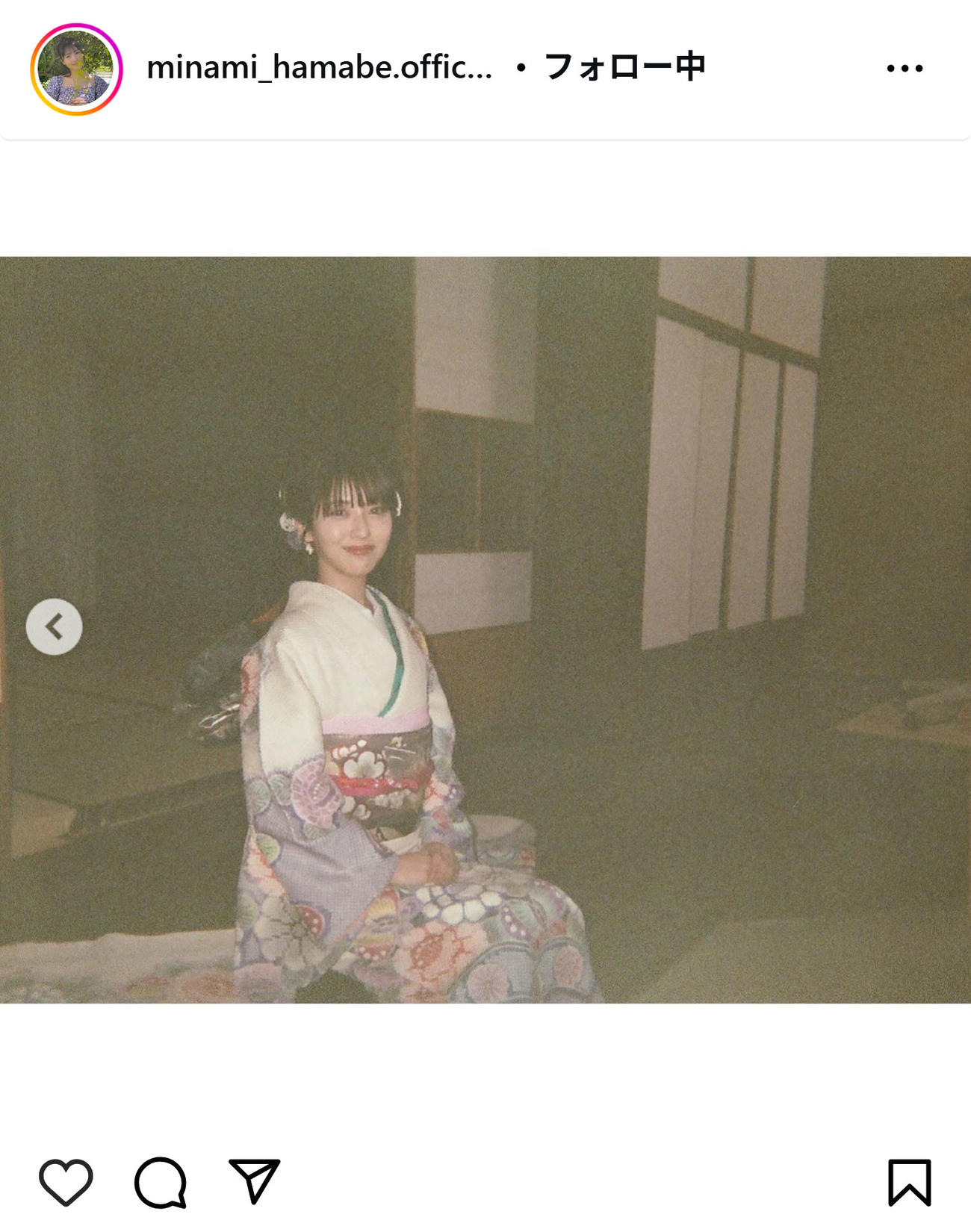 浜辺美波のインスタグラムから