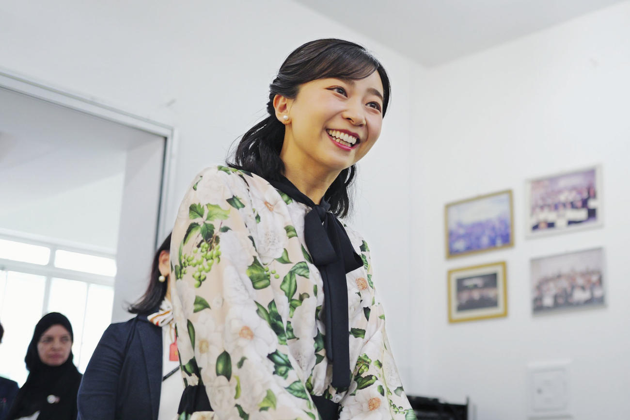 ブラジル日本語センターを訪問された秋篠宮家の次女佳子さま（共同）