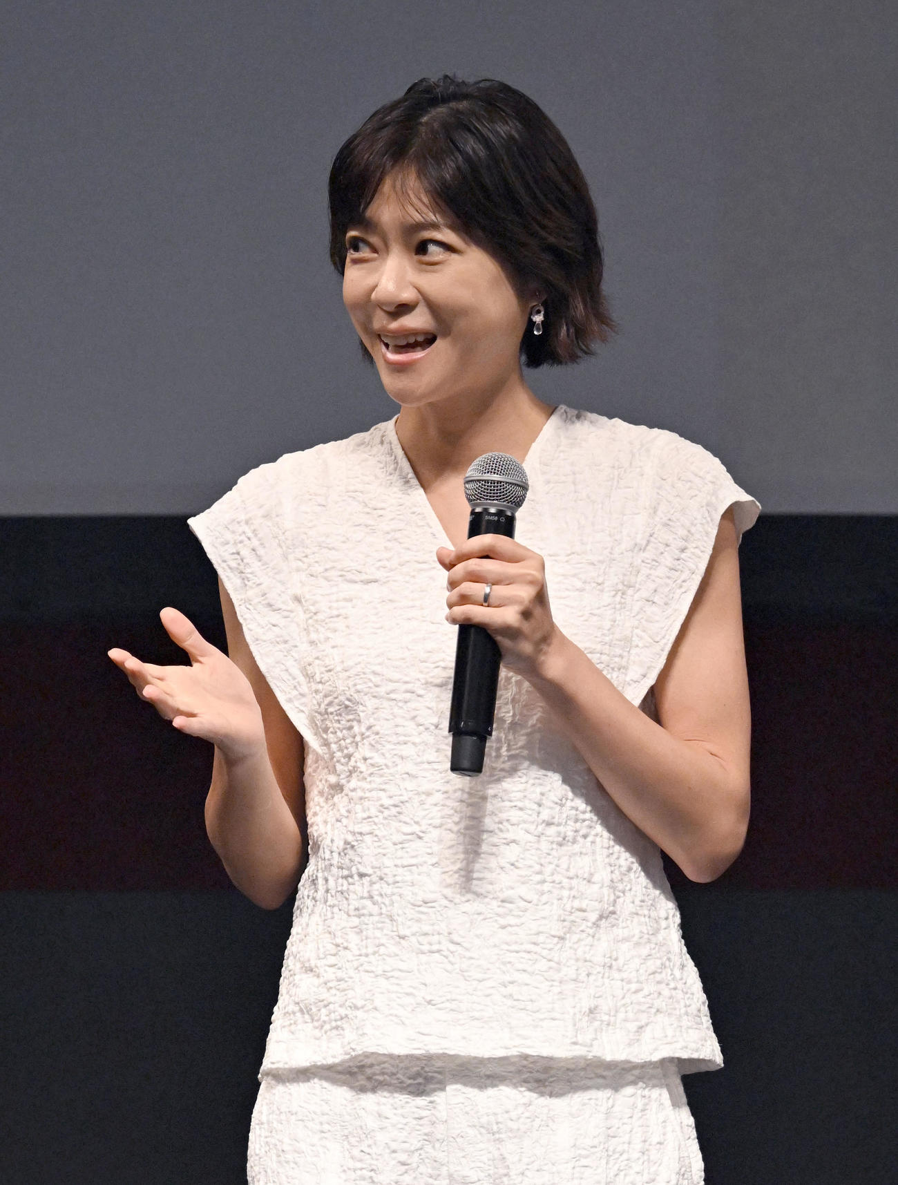 「ショート・ショートフィルムフェスティバル＆アジア」で審査員を務めた作品について話す上野樹里（撮影・千葉一成）