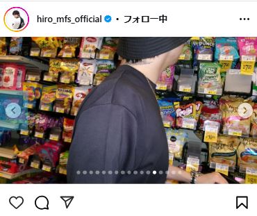 Hiroのインスタグラムから