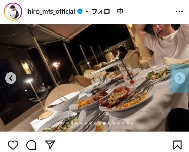 Hiroのインスタグラムから