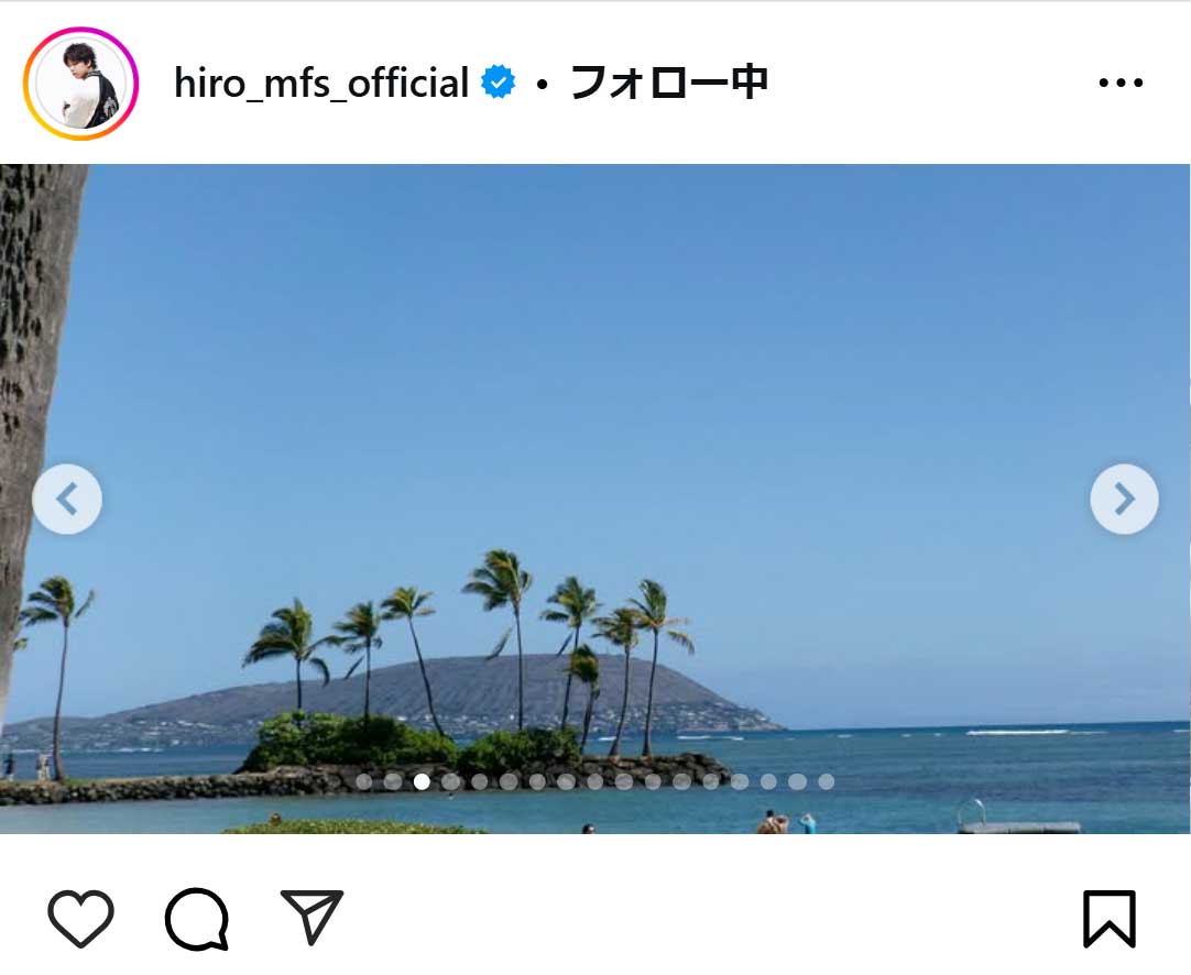 Hiroのインスタグラムから