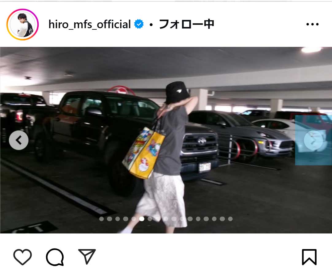Hiroのインスタグラムから