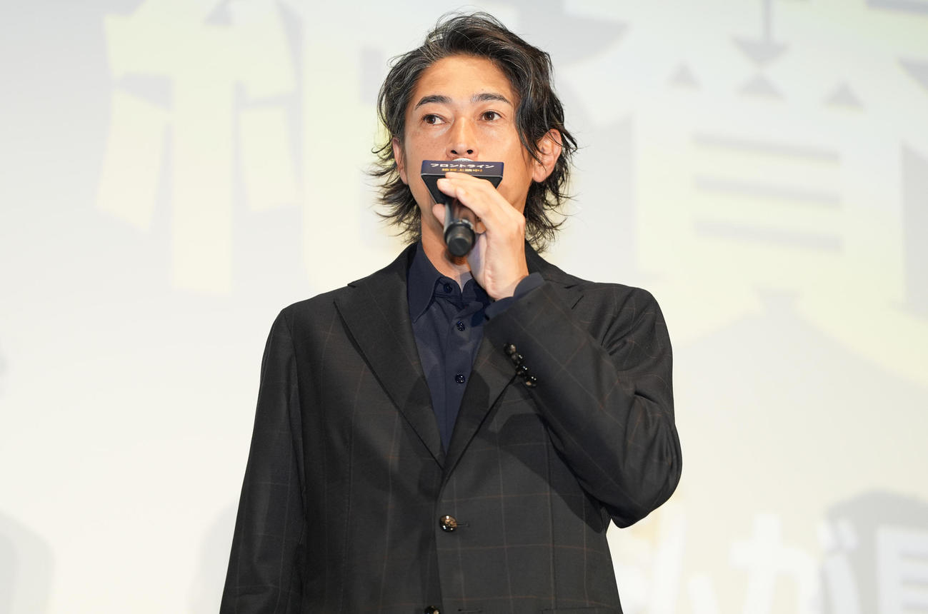 映画「フロントライン」初日舞台あいさつに登壇した窪塚洋介（撮影・鈴木みどり）