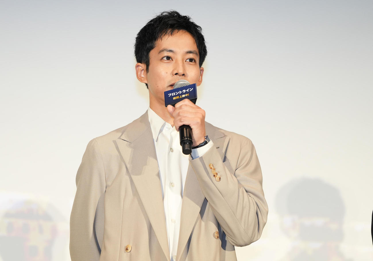 映画「フロントライン」初日舞台あいさつに登壇した松坂桃李（撮影・鈴木みどり）