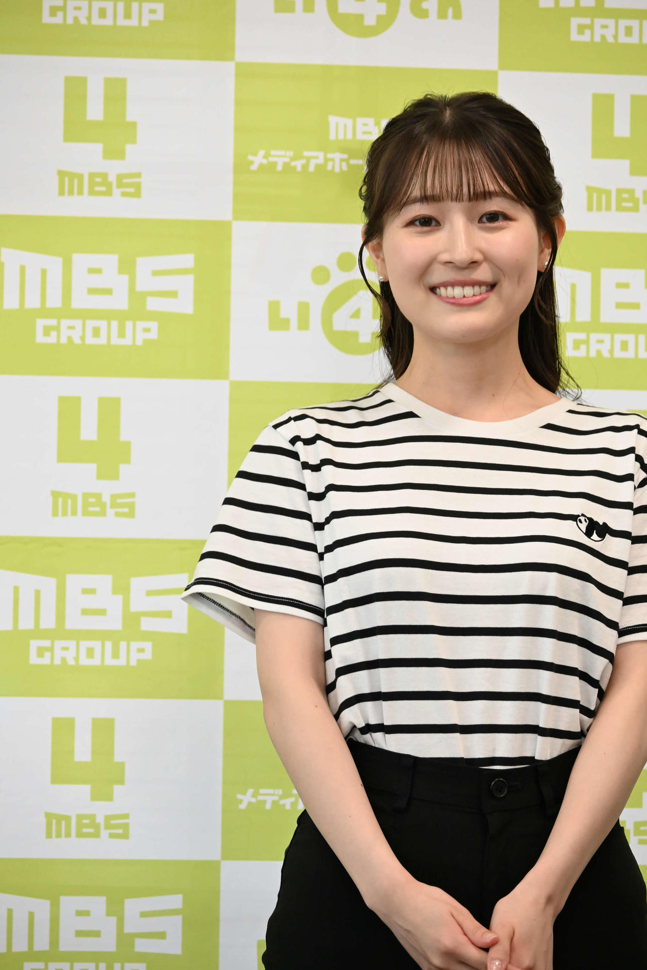 MBSテレビ「よんチャンTV」の新コーナーを担当することになった上田芹莉アナウンサー（撮影・松浦隆司