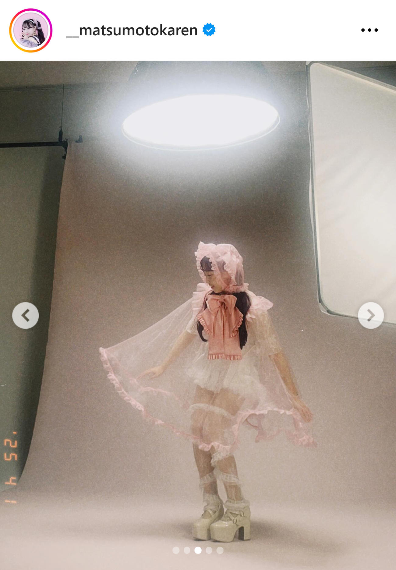 松本かれんのインスタグラムから