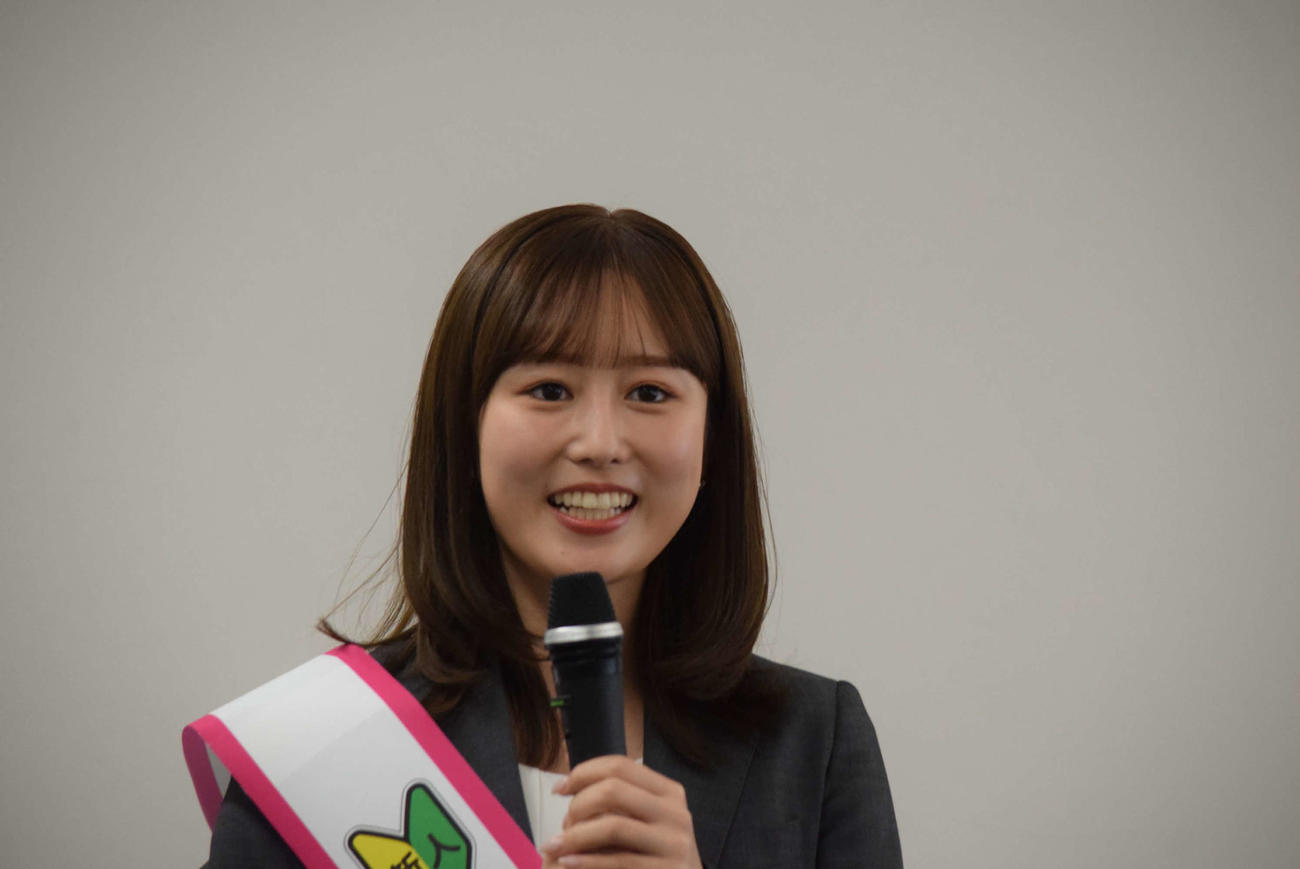 ABCテレビ2025年度新人アナウンサーの久保光代アナウンサー（撮影・阪口孝志）