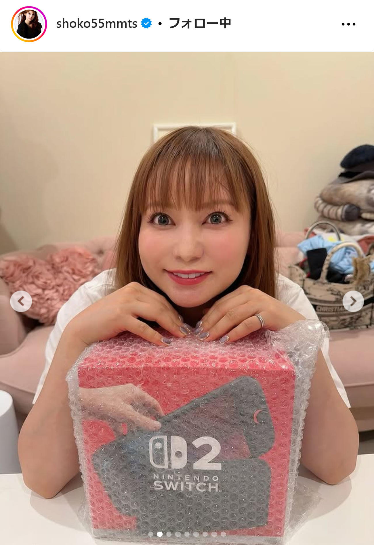 中川翔子のインスタグラムから