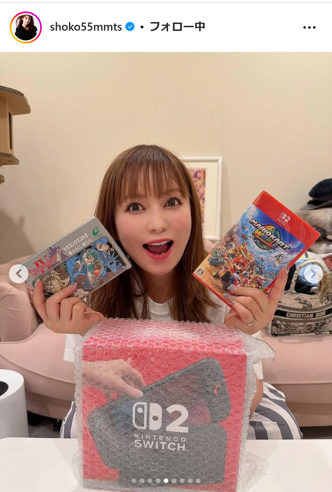 中川翔子のインスタグラムから