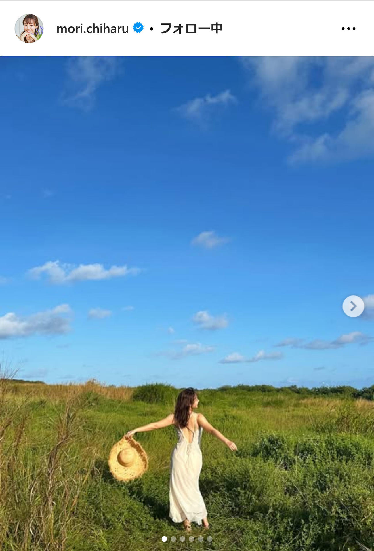 森千晴アナのインスタグラムから