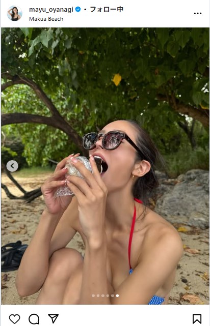 大柳麻友のインスタグラムから