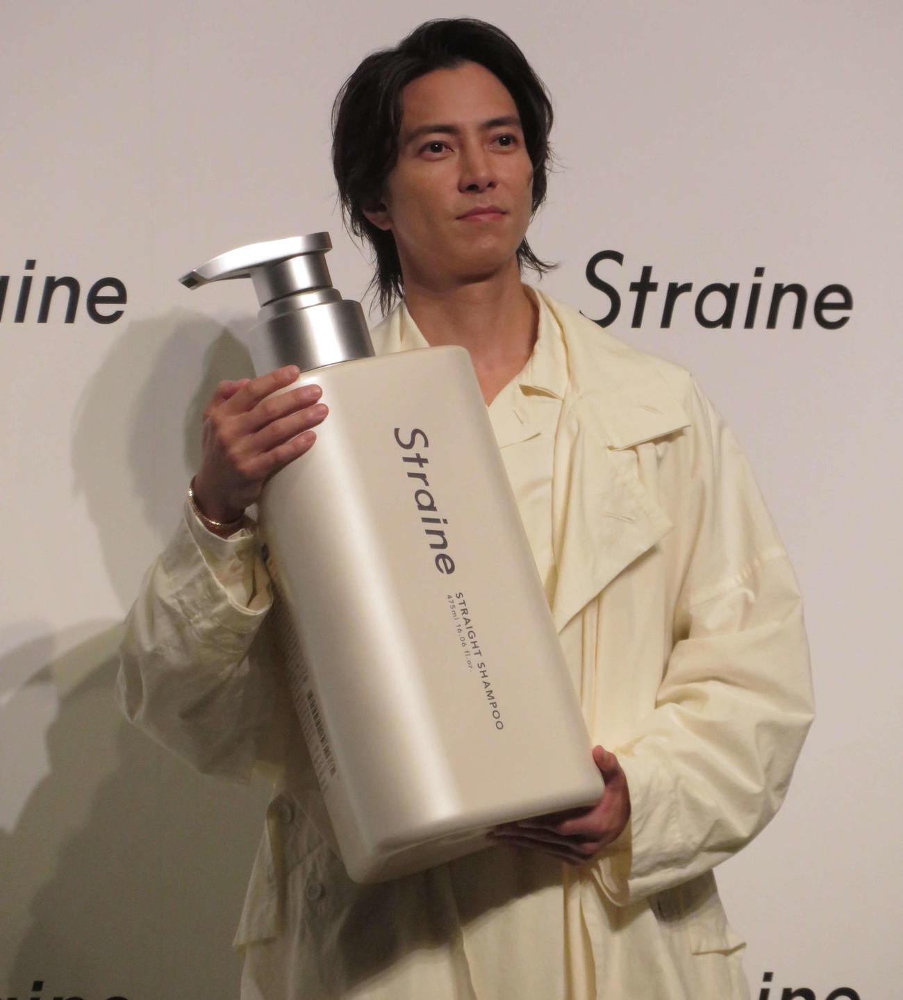 新ヘアケアブランド「Straine」ブランド発表会に出席した山下智久