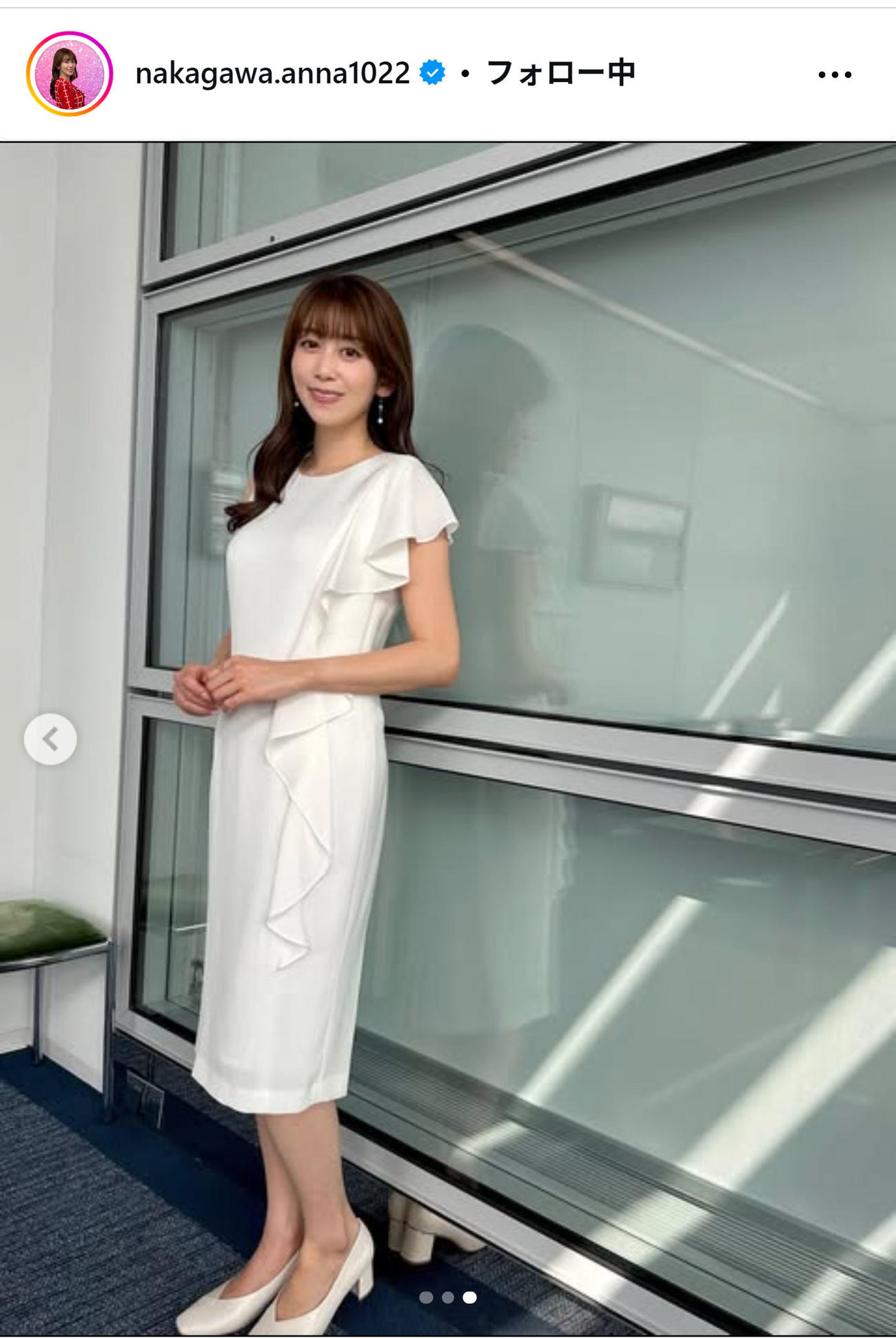 中川安奈アナのインスタグラムから
