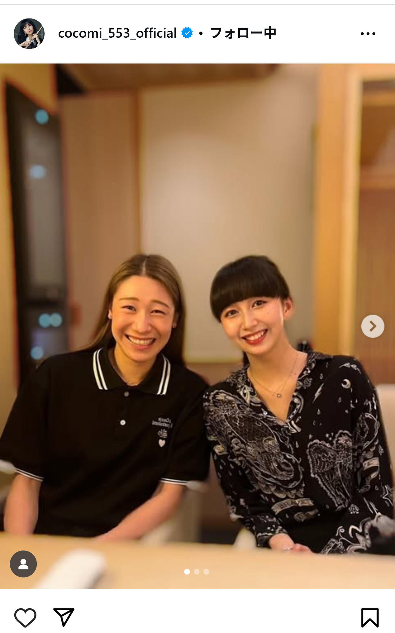 Cocomiのインスタグラムから