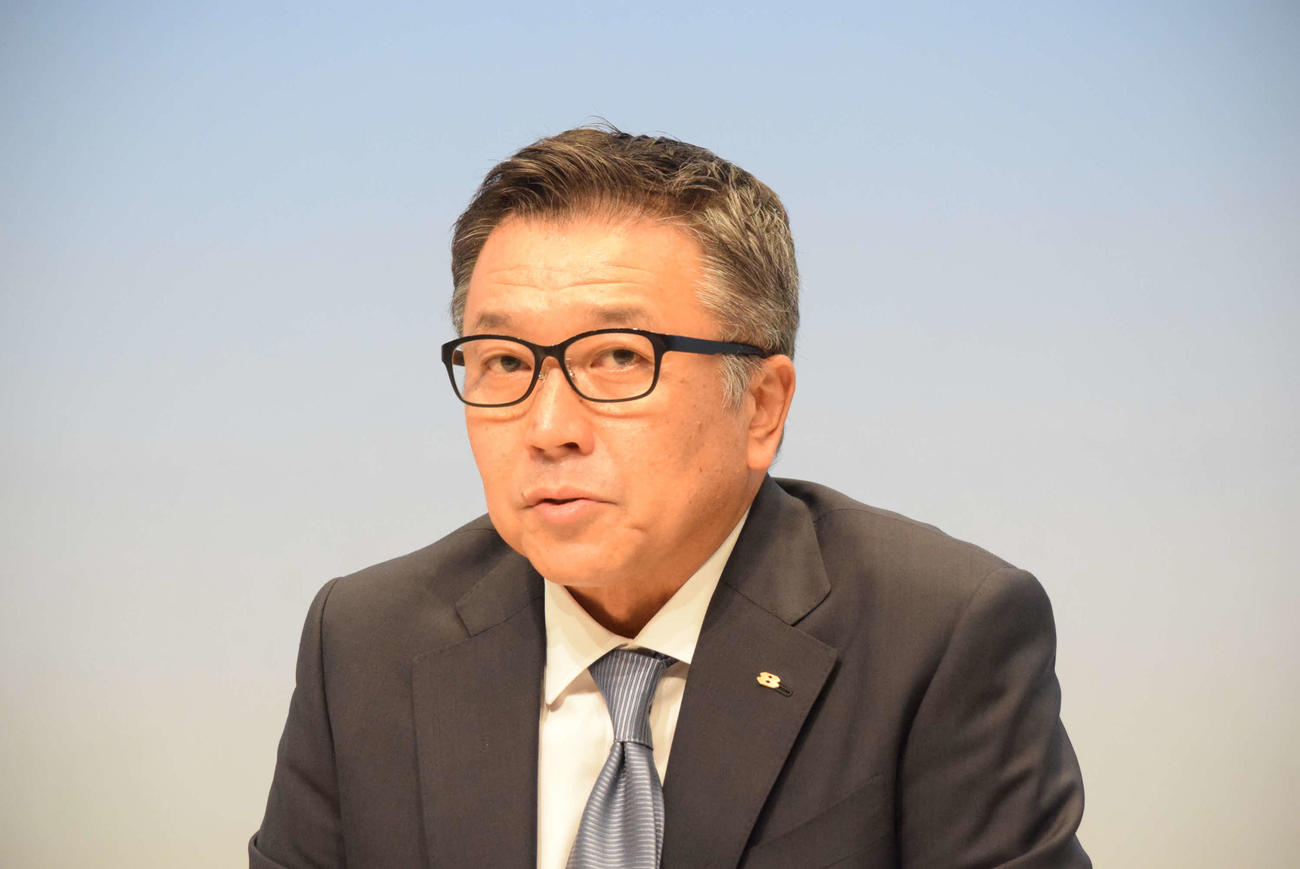 関西テレビの岡宏幸代表取締役社長（撮影・阪口孝志）