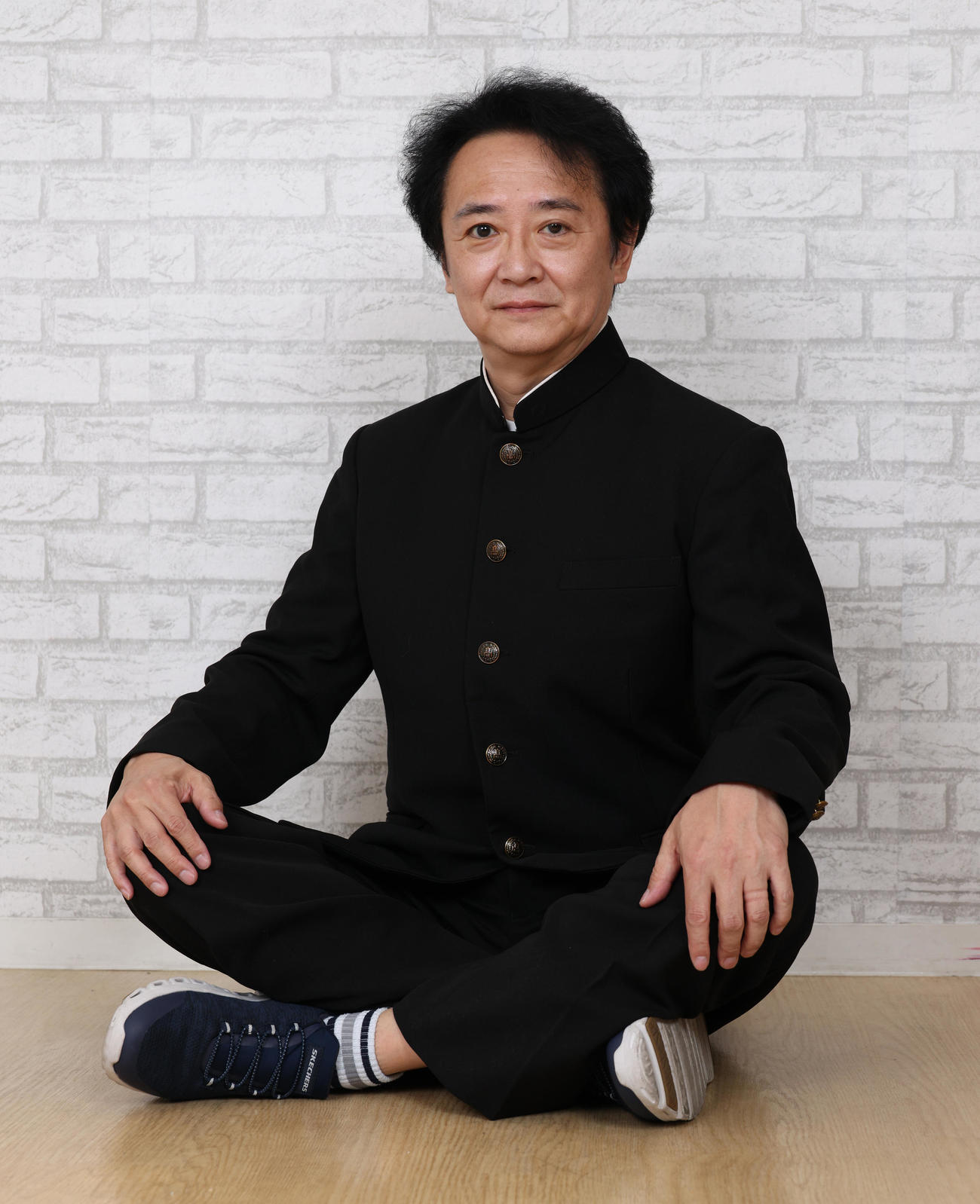 映画「還暦高校生」について語るひかる一平（撮影・中島郁夫）