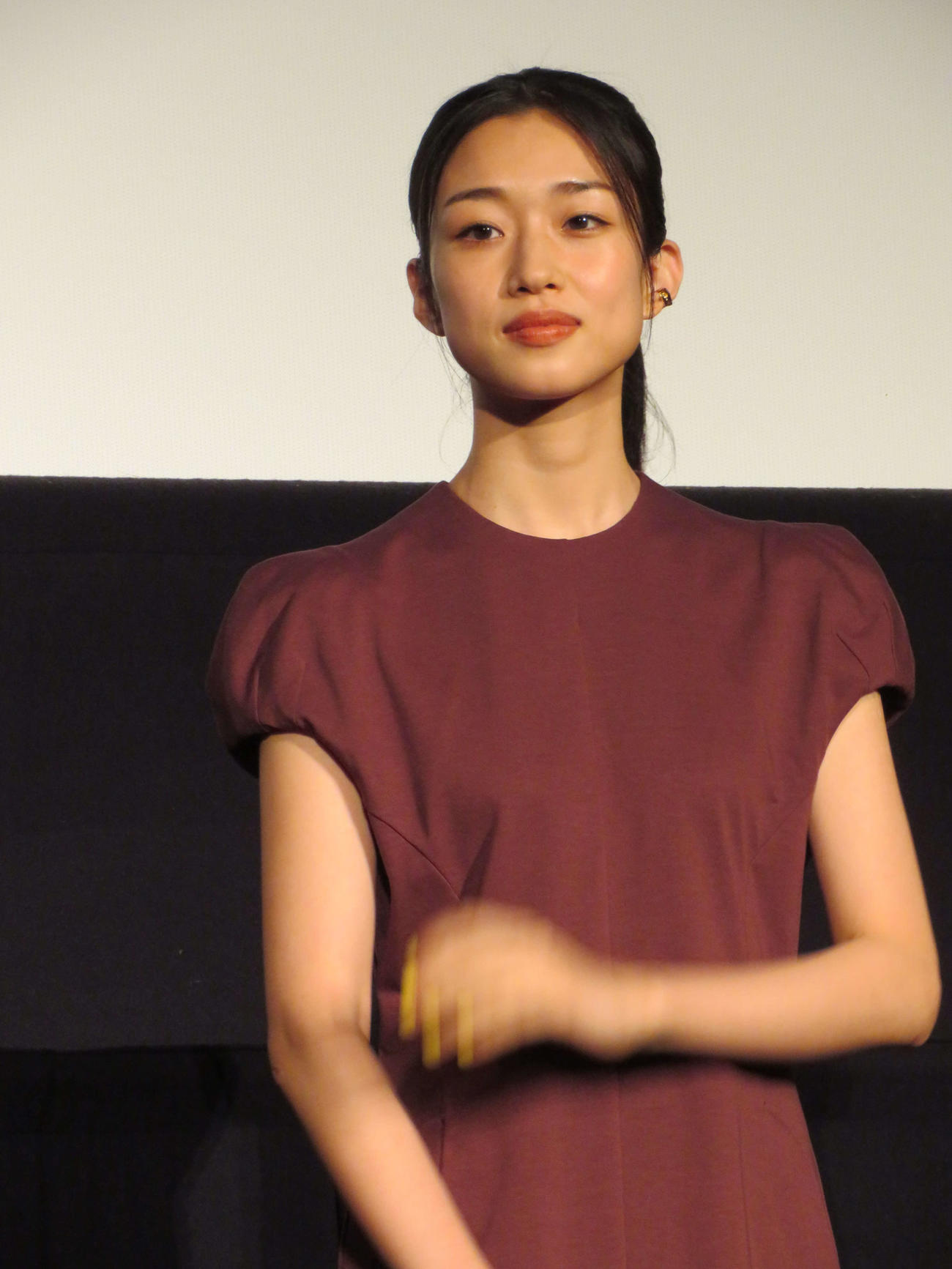 映画「ルノワール」公開記念舞台あいさつに登壇した河合優実（撮影・村上幸将）