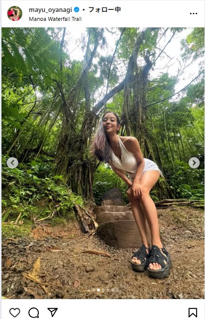大柳麻友のインスタグラムから