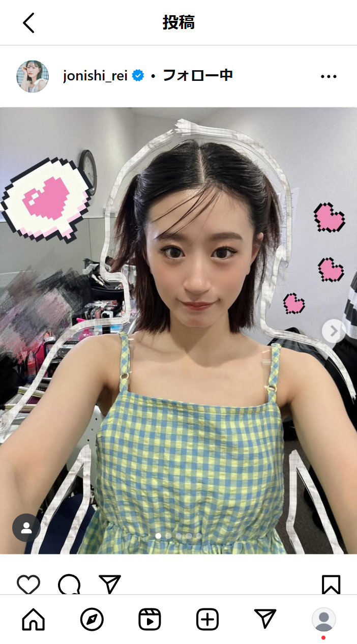 上西怜のインスタグラムから