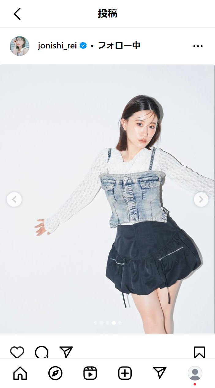 上西怜のインスタグラムから