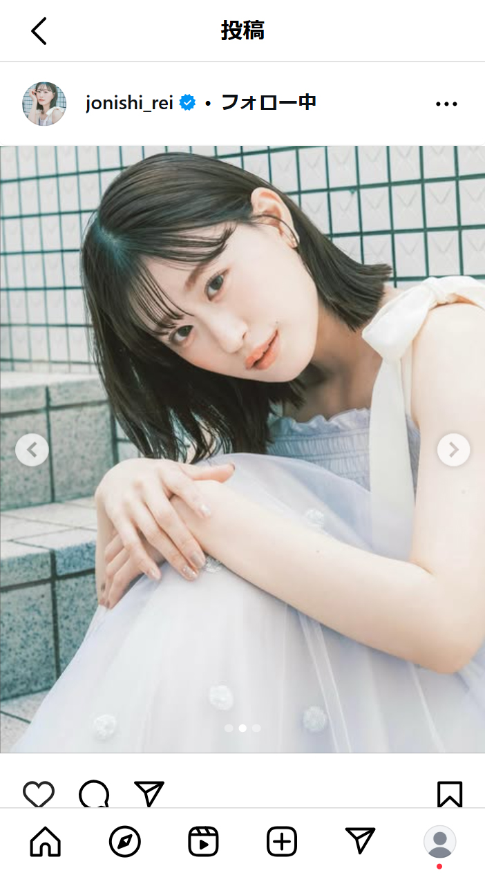 上西怜のインスタグラムから