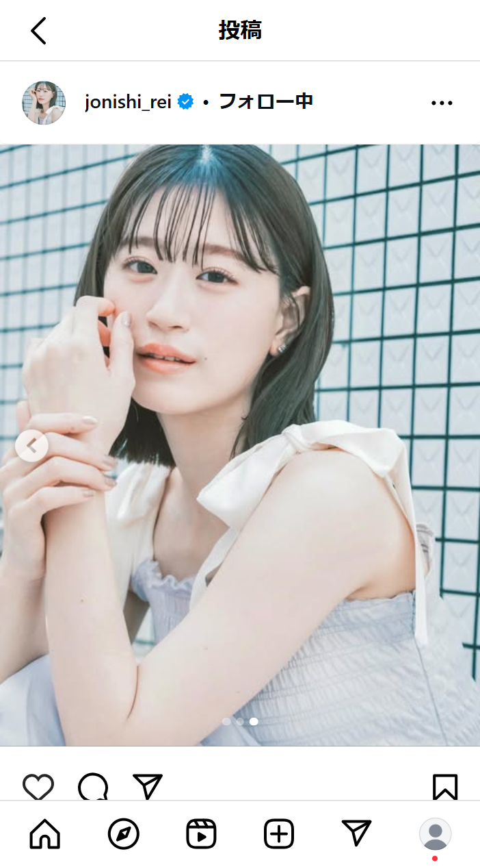 上西怜のインスタグラムから