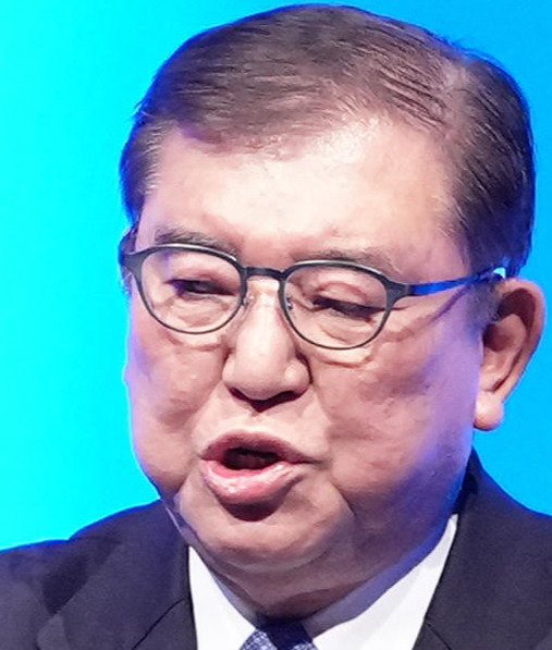 2025年3月　自民党大会で演説する石破茂首相